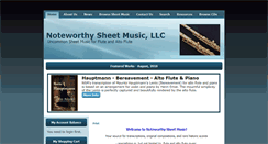 Desktop Screenshot of noteworthysheetmusic.com