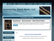 Tablet Screenshot of noteworthysheetmusic.com